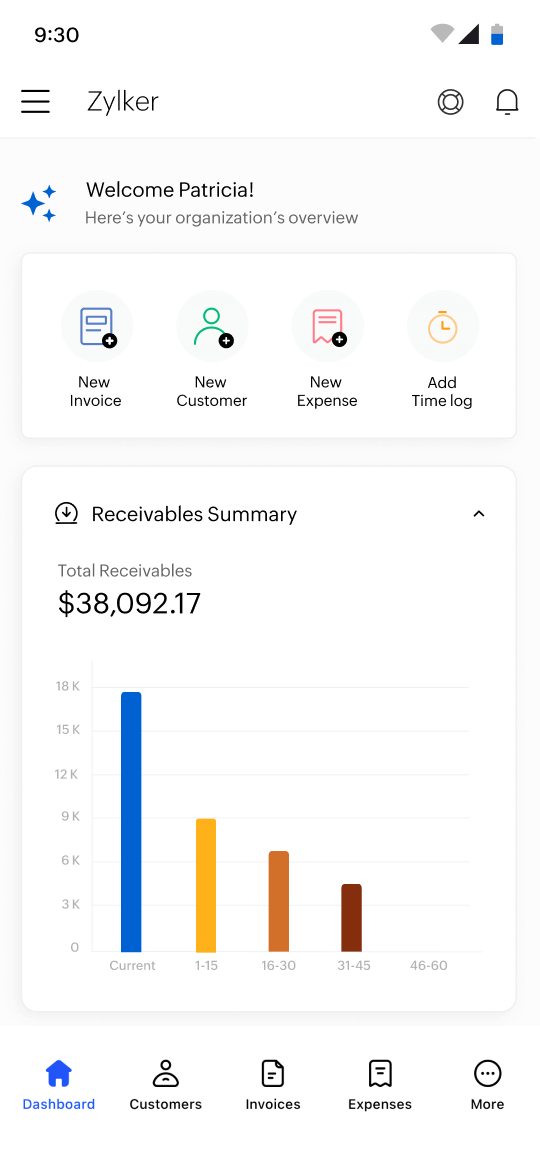 Free invoicing app for mobile: Zoho Invoice
